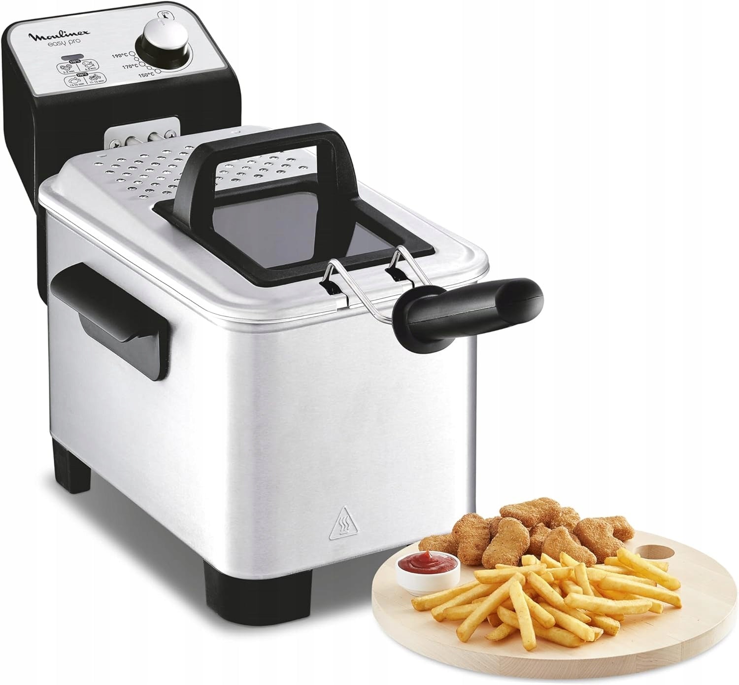 Moulinex Easy Pro air fryer 2300W 3L stainless steel thermostat window