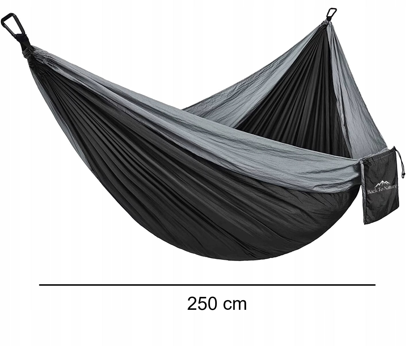 Mountain hiking hammock for forest per plot 250 cm light black Manufacturer code BTN-0008