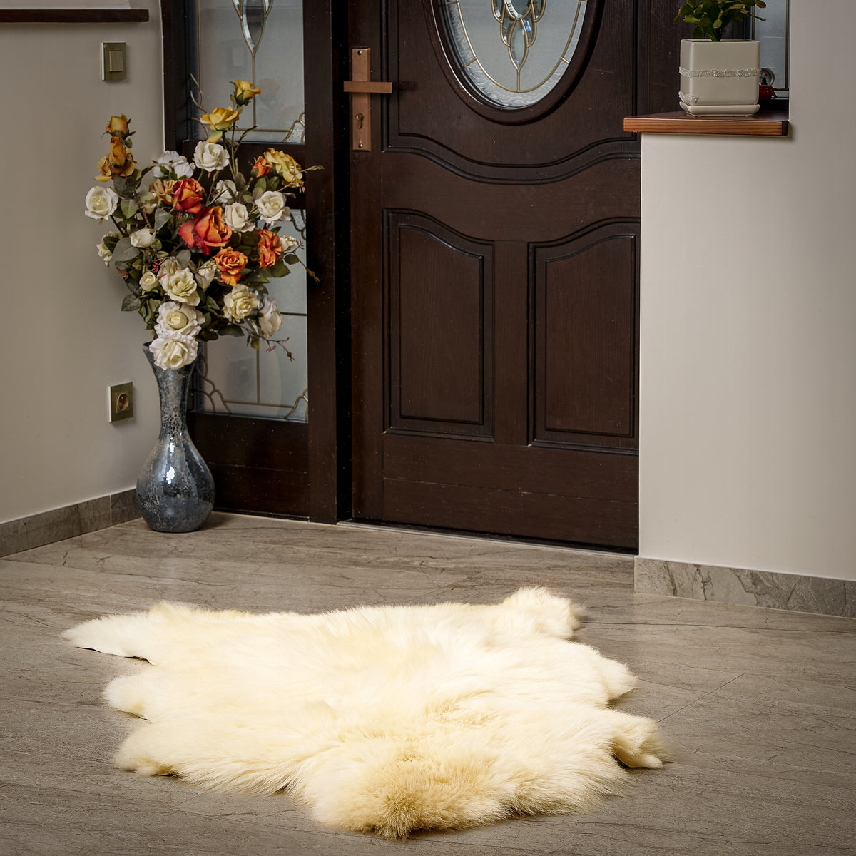 Mountain sheepskin "WHITE" - 140cm/XXXL (Mother) 100%Natural! Manufacturer code Skóra owcza górska biała - 140cm MATKA
