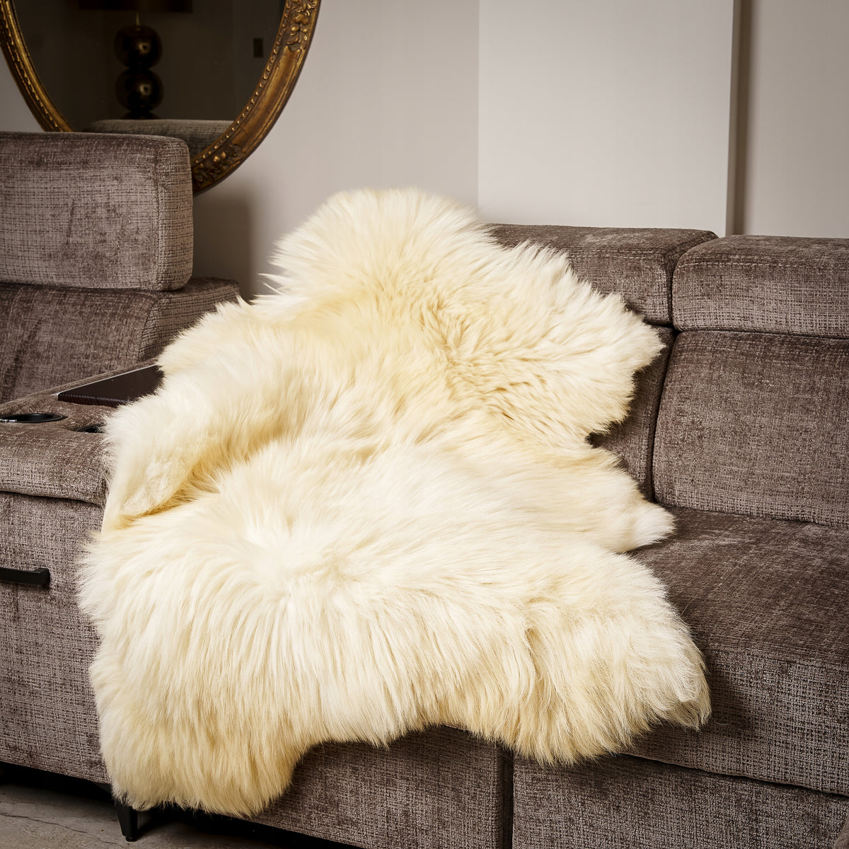 Mountain sheepskin "WHITE" - 150cm/XXXXL (Mother) 100%Natural! Packaging status original