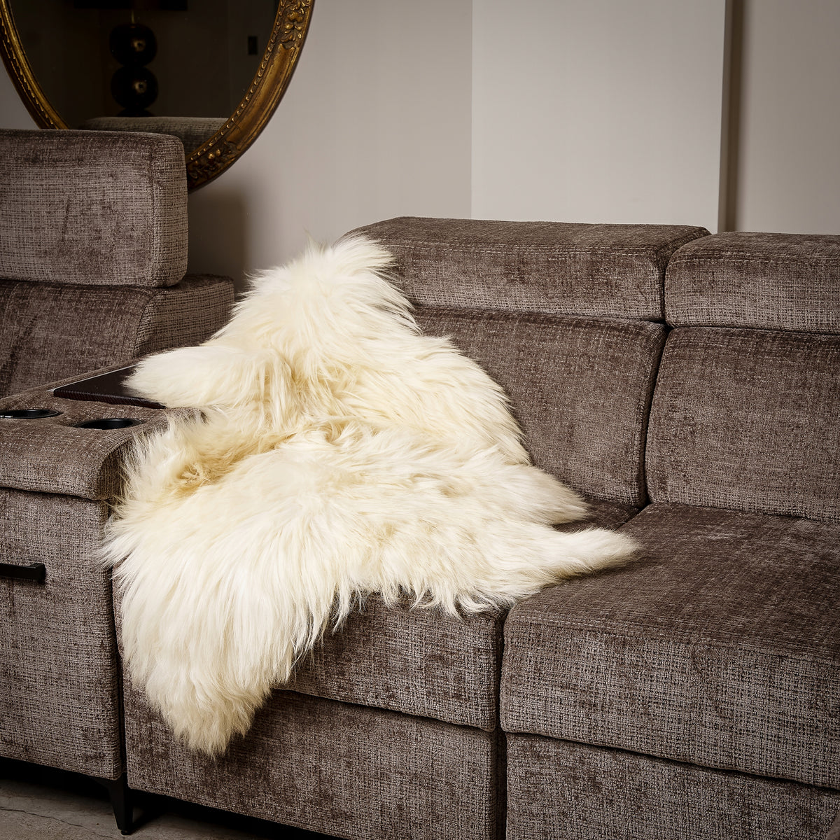 Mountain sheepskin "WHITE" - 80cm/XS (Lamb) 100%Natural! Packaging status original