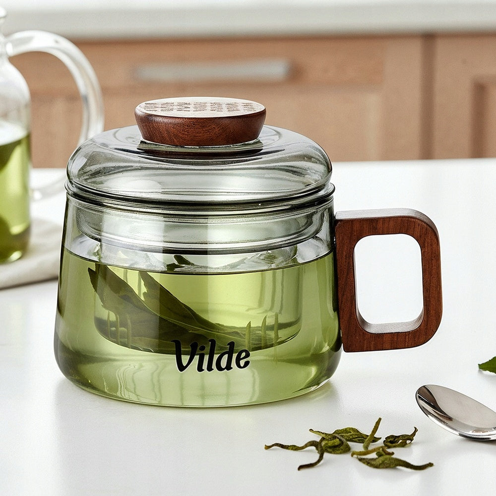 Mug WITH INFUSER lid glass infuser for tea herbs 240 ml Packaging status original