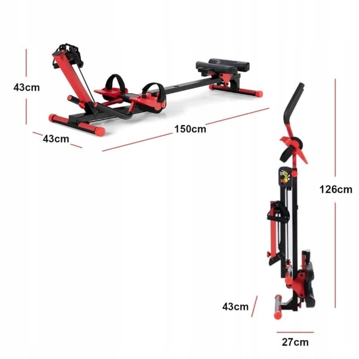 Multi-Purpose Trainer 4in1 Training Rowing Machine Brand Costway