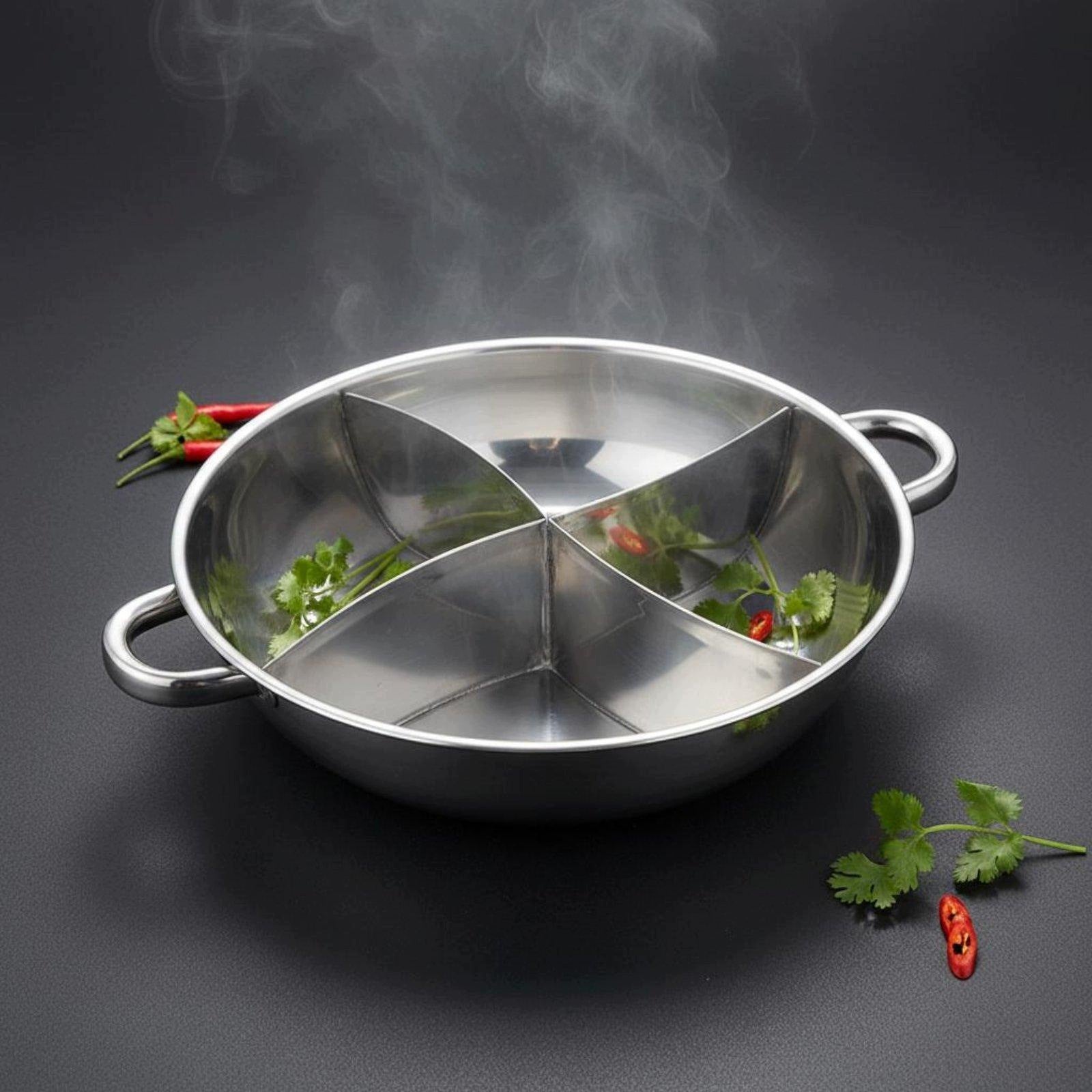 Multi Section Hot Pot 201 Stainless Steel Multi Compartment Cooker Brand no brand