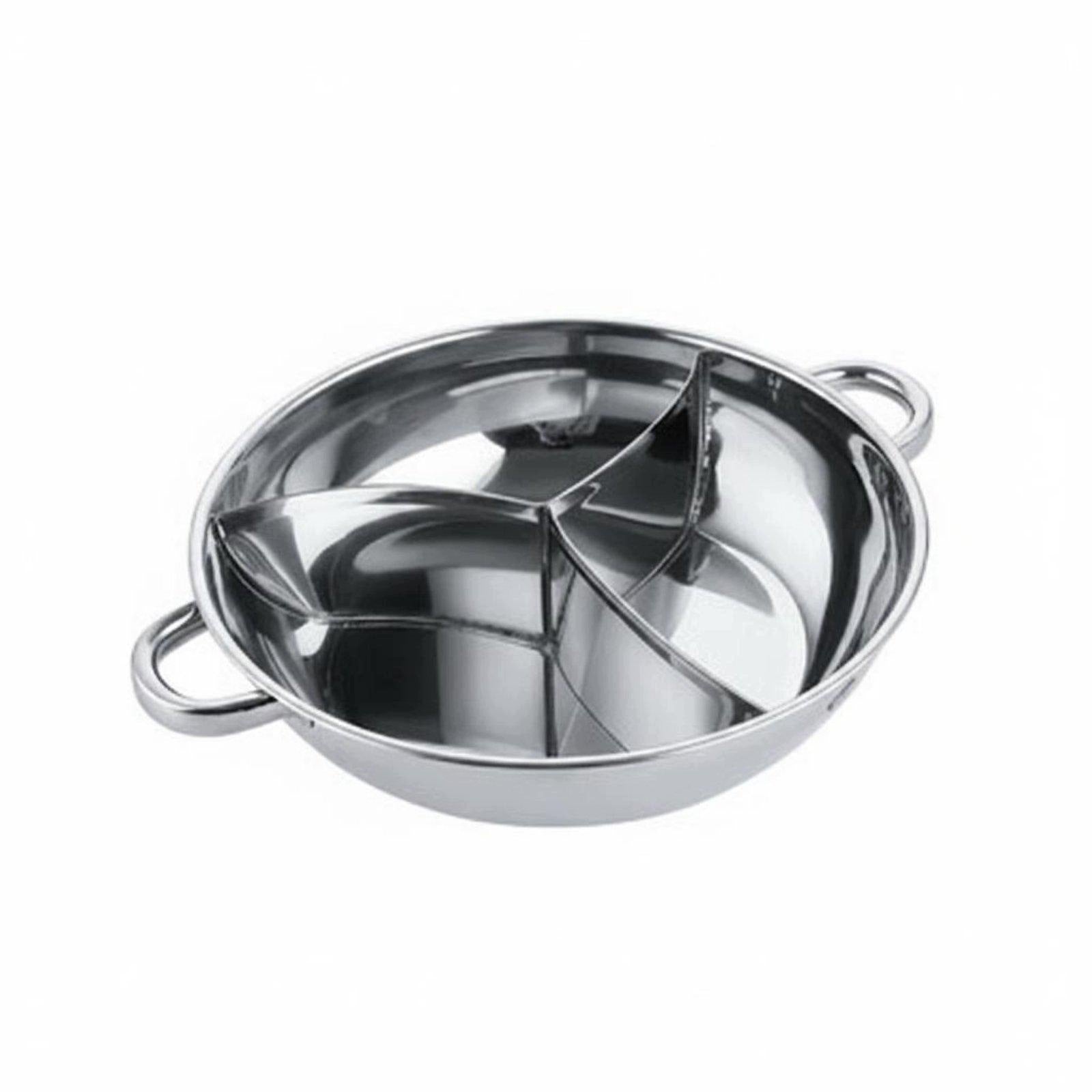 Multi Section Hot Pot 201 Stainless Steel Multi Compartment Cooker