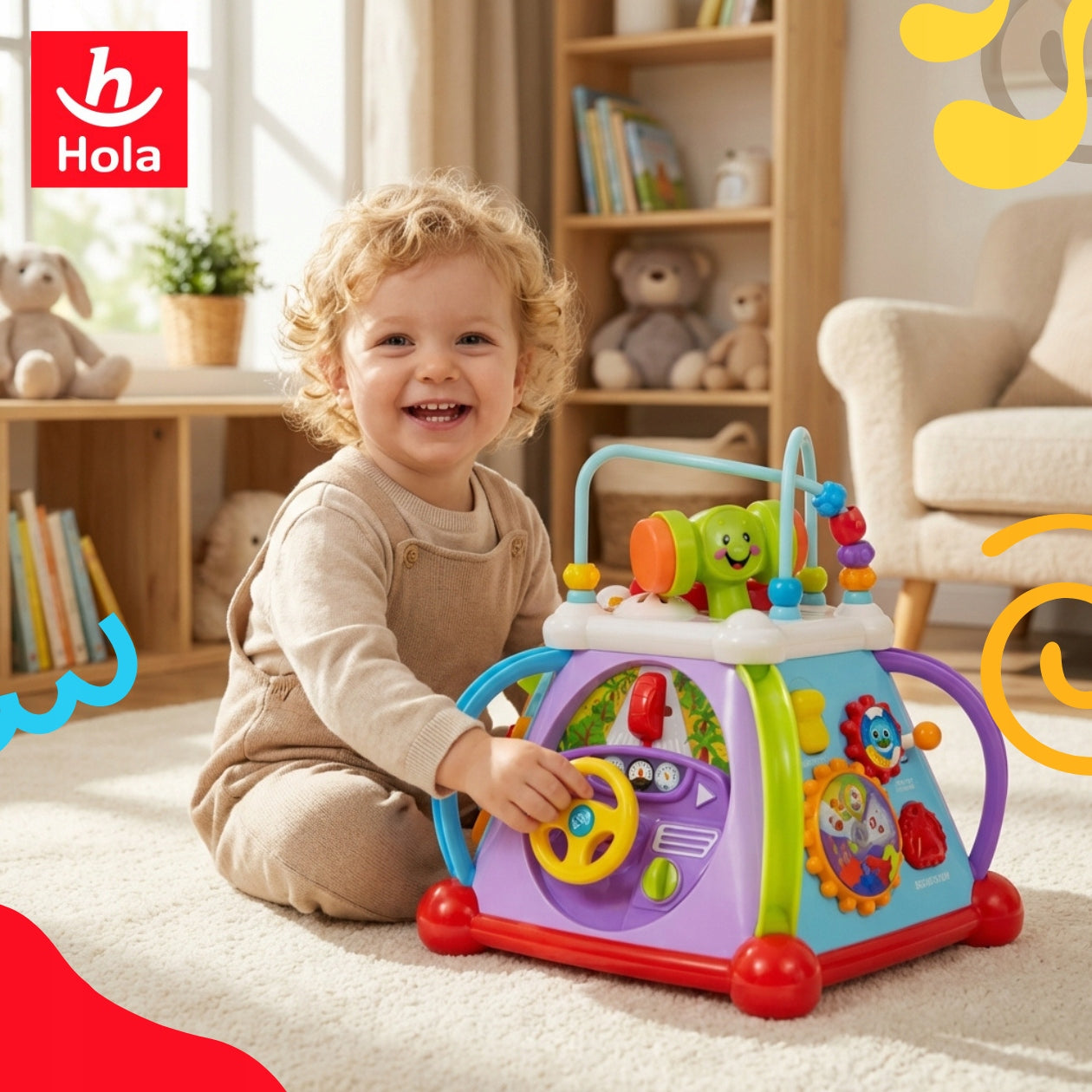 Multi-cube educational cube interactive large educational play center Brand Hola