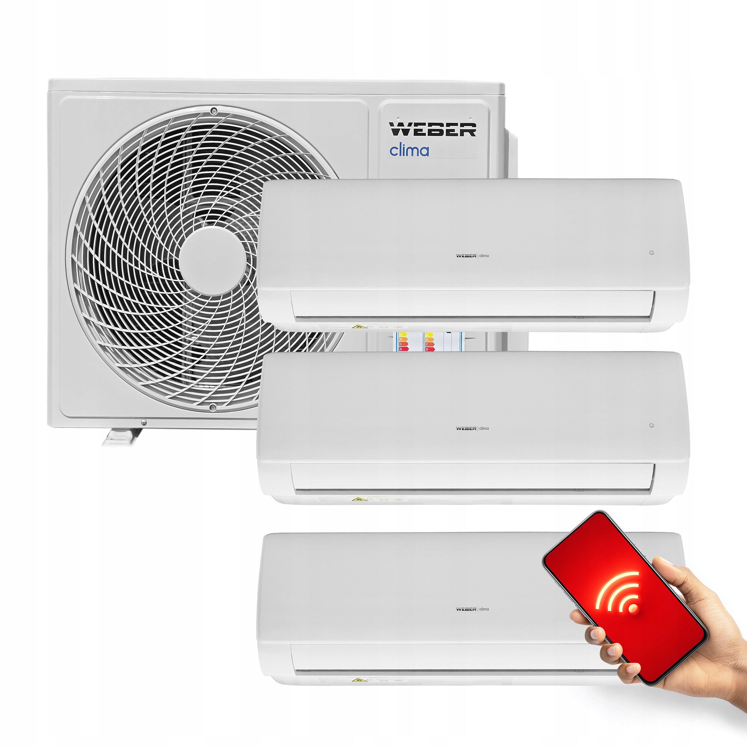 Multi split air conditioning set 3 x 2,6 kW + 7,9 kW