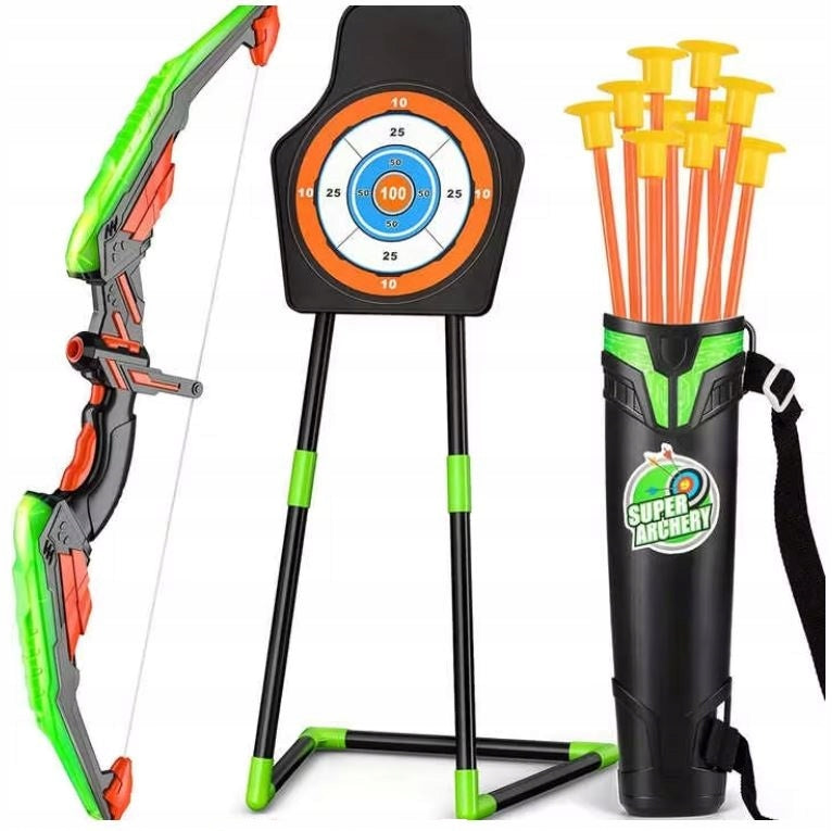 Multicolor shooting bow with shot set and shield