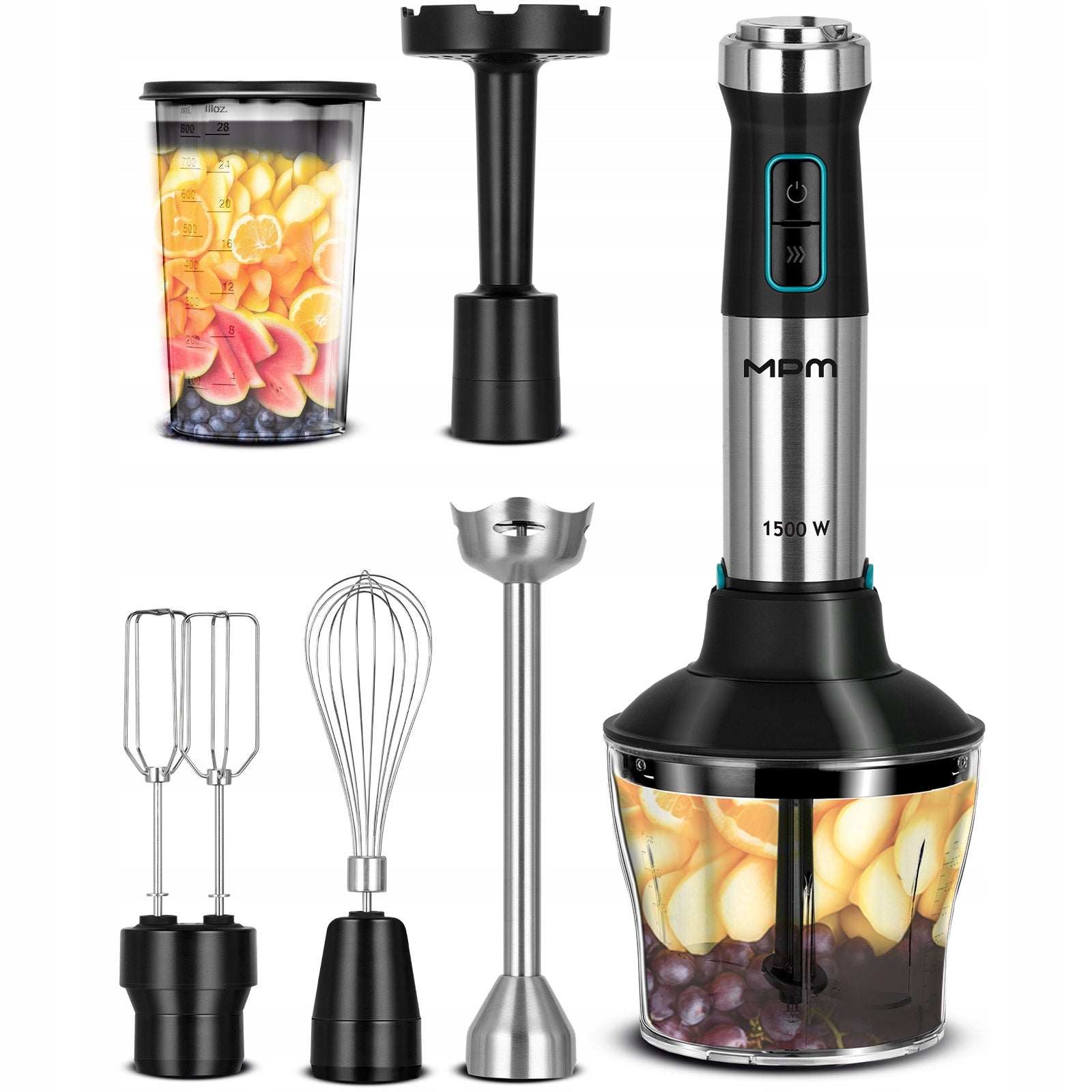 Multifunction Hand Blender - Portable Set High Power 1500W MPM MBL-42M