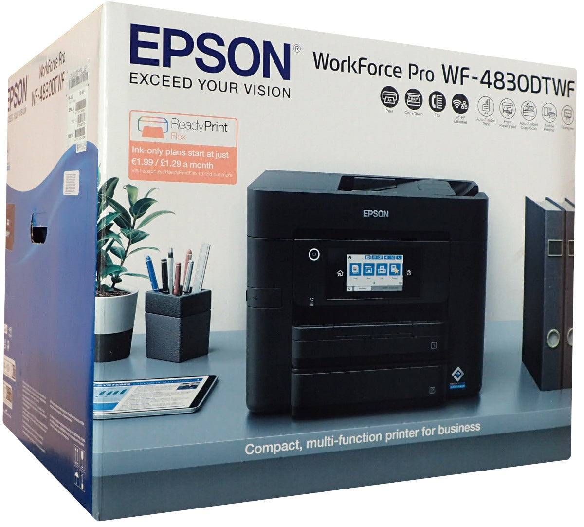 Multifunction Inkjet Printer Duplex ADF Epson WF-4830DTWF Scanner