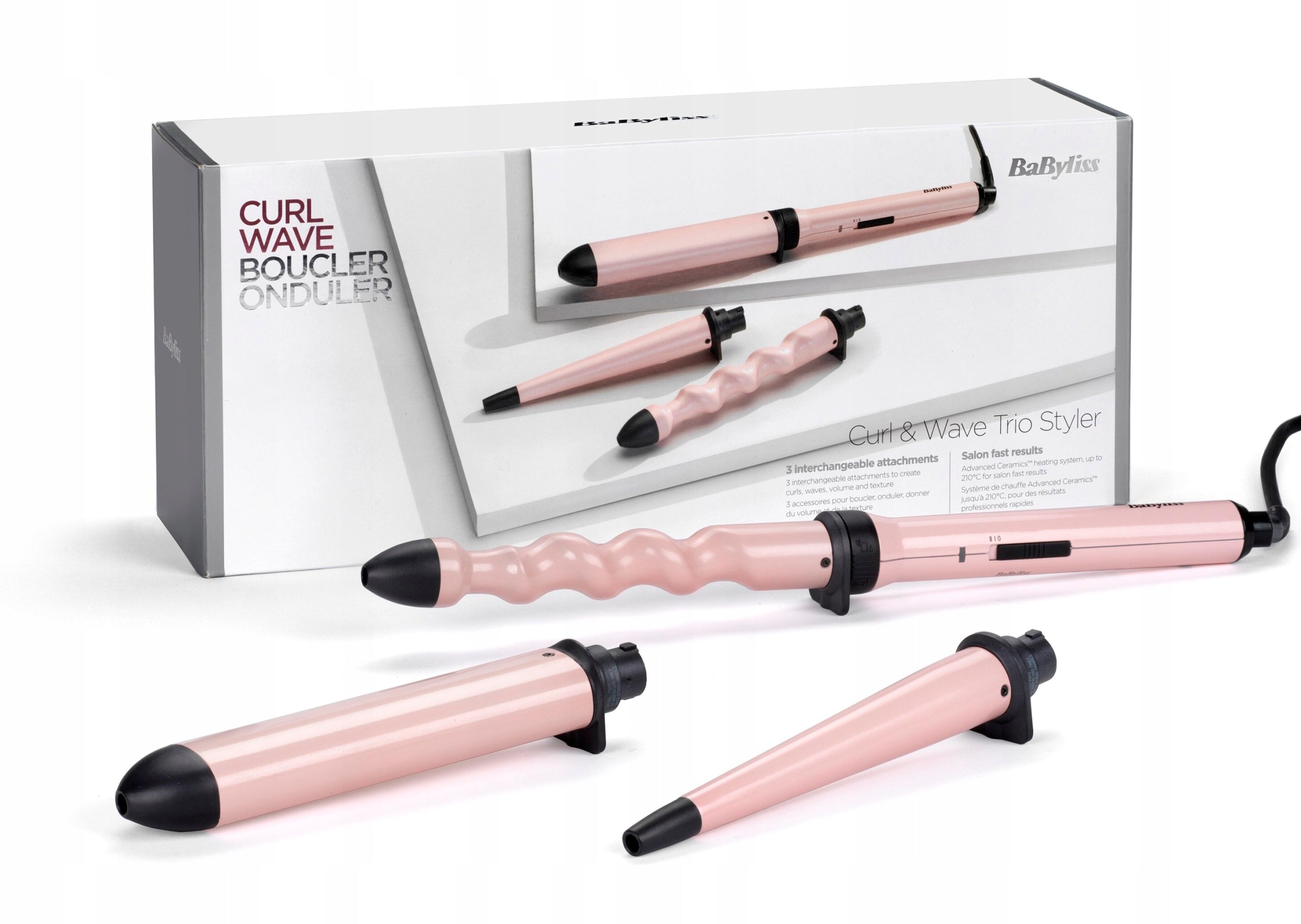 Multifunction curling iron Babyliss MS750E 3 styling caps
