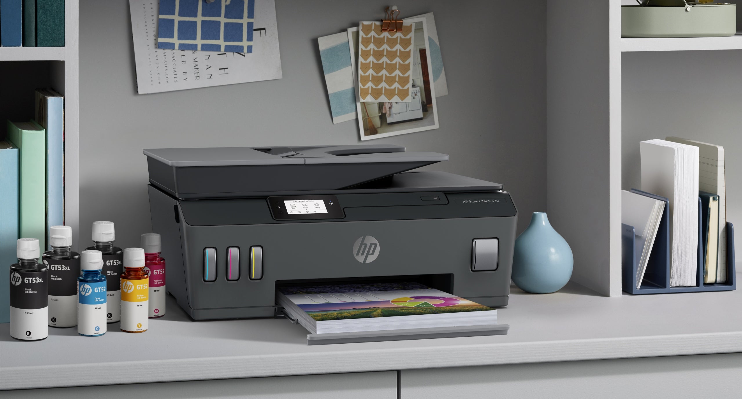 Multifunction printer HP Smart Tank 530 PRINTING SCAN COPY ADF WIFI + INKS Manufacturer code 4SB24A