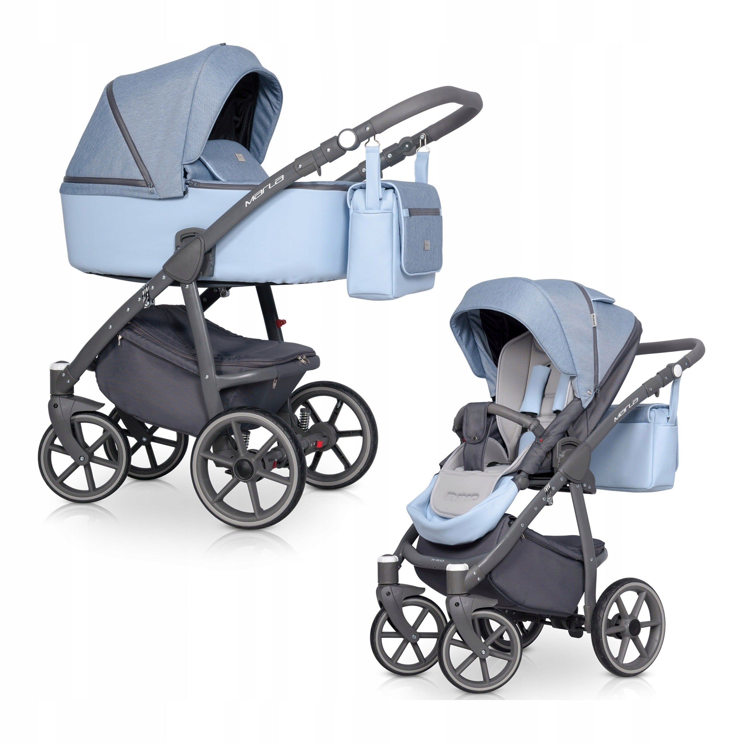 Multifunction trolley 2in1 MARLA large gondola ISOFIX Ready aluminum set