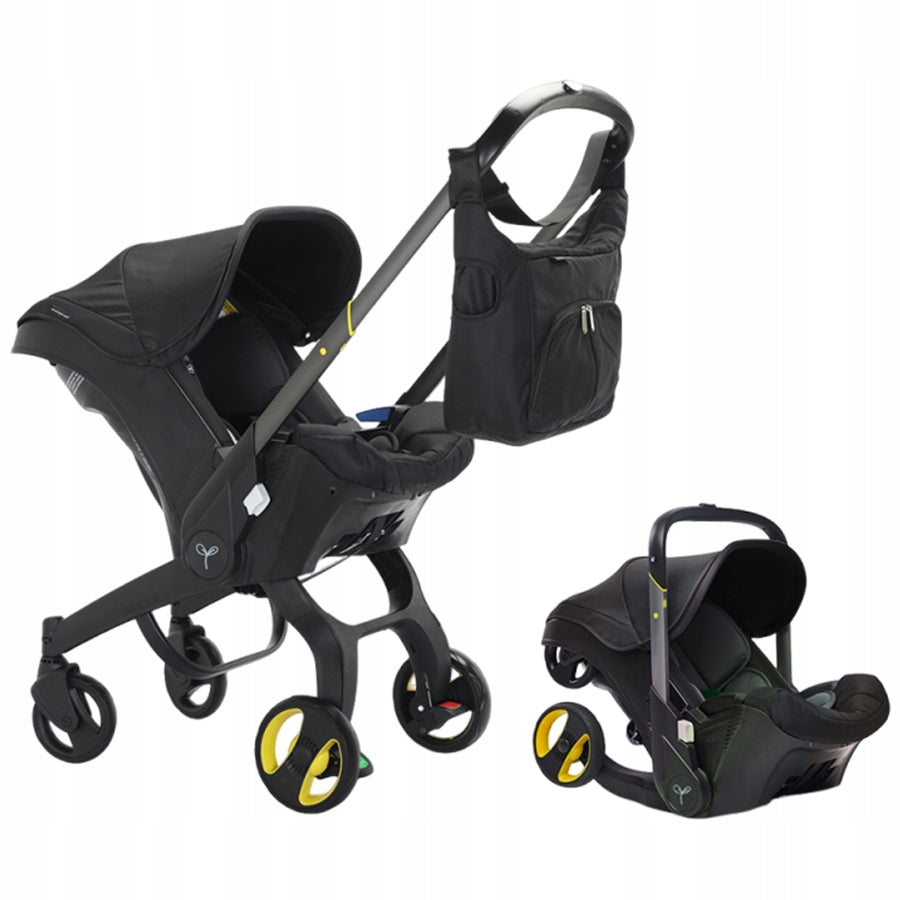 Multifunctional 4-in-1 Baby Stroller - Newborn Stroller - Free Bag - Black