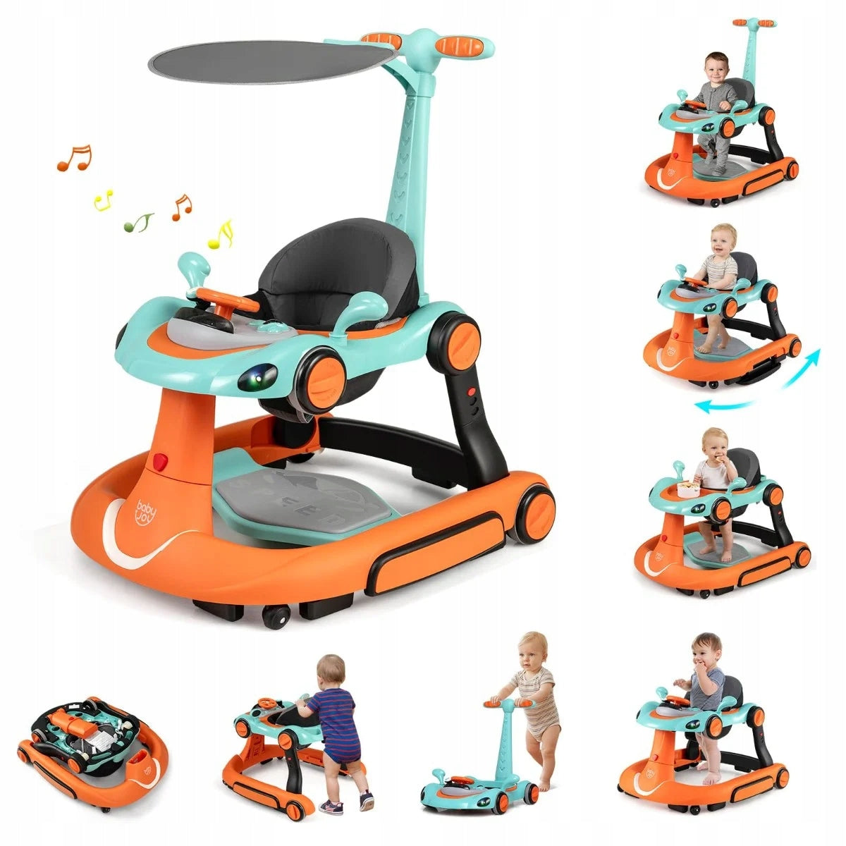 Multifunctional Height Adjustable Baby Walker
