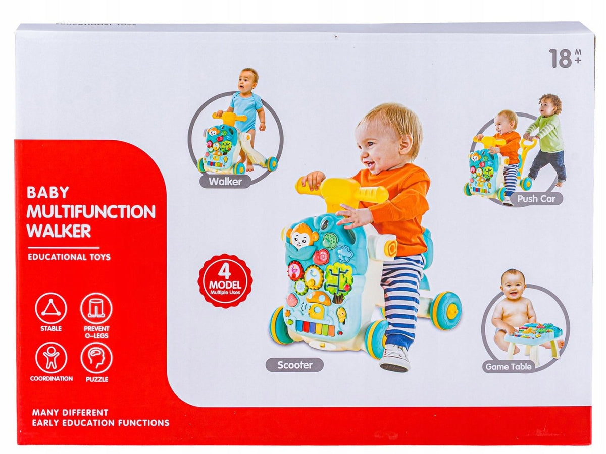 Multifunctional Interactive Ride-On Pusher Walker Educational Table Playing Packaging status original