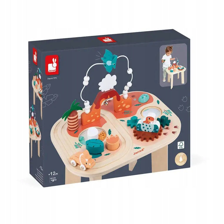 Multifunctional educational table Dinosaurs 12 m+ Janod Brand Janod