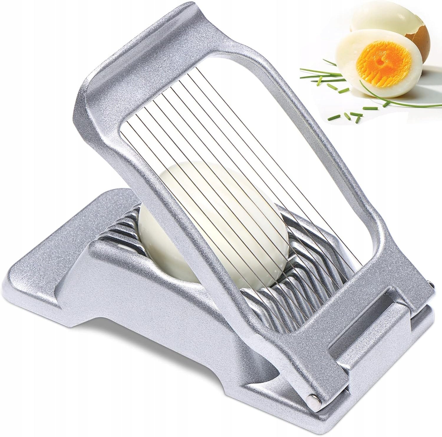 Multifunctional egg slicer that is dishwasher safe