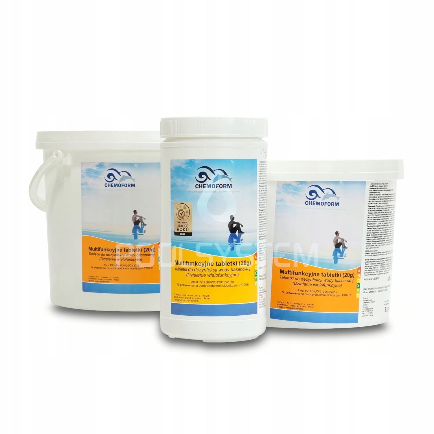 Multifunctional tablets for swimming pool 4in1 20g 1KG CHEMOFORM Manufacturer code 0508-001