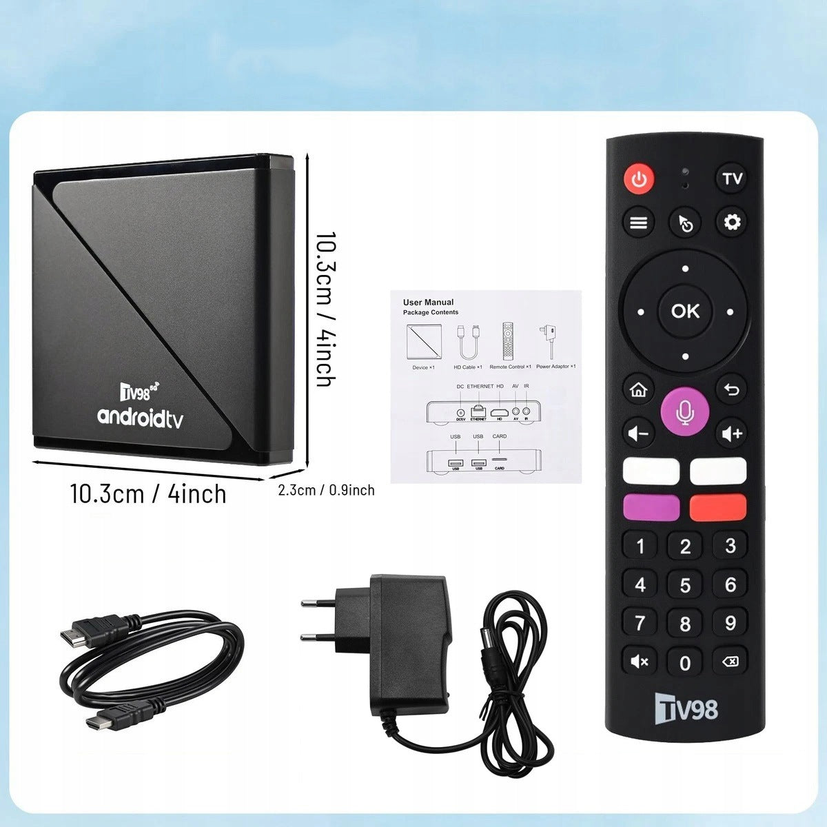 Multimedia device Android 14 2GB RAM 16GB WiFi 5G Bluetooth 5.0 4K Brand no brand