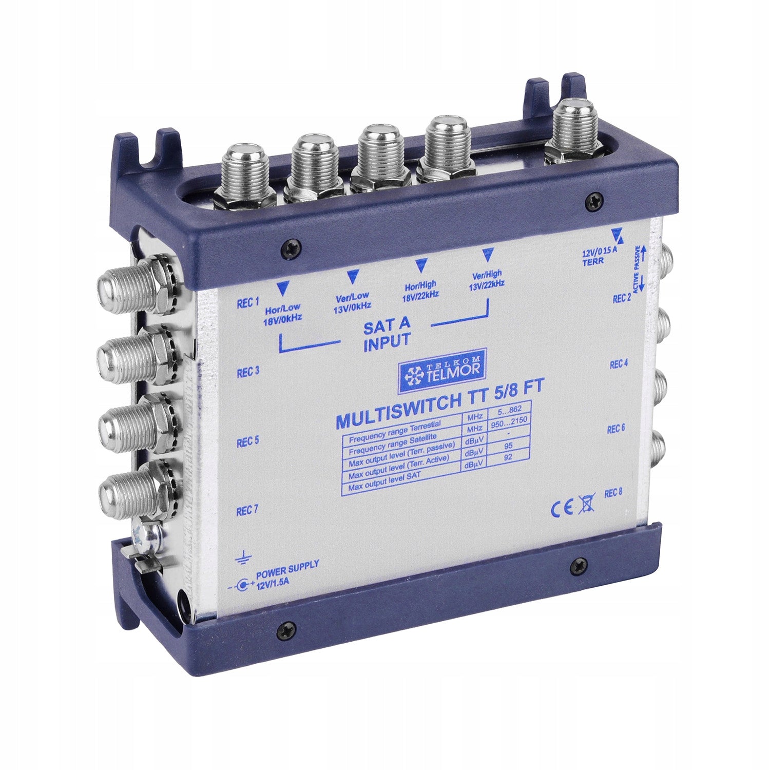 Multiswitch TELMOR 5 inputs / 8 outputs TT 5/8FT Classic with final power supply Packaging status original