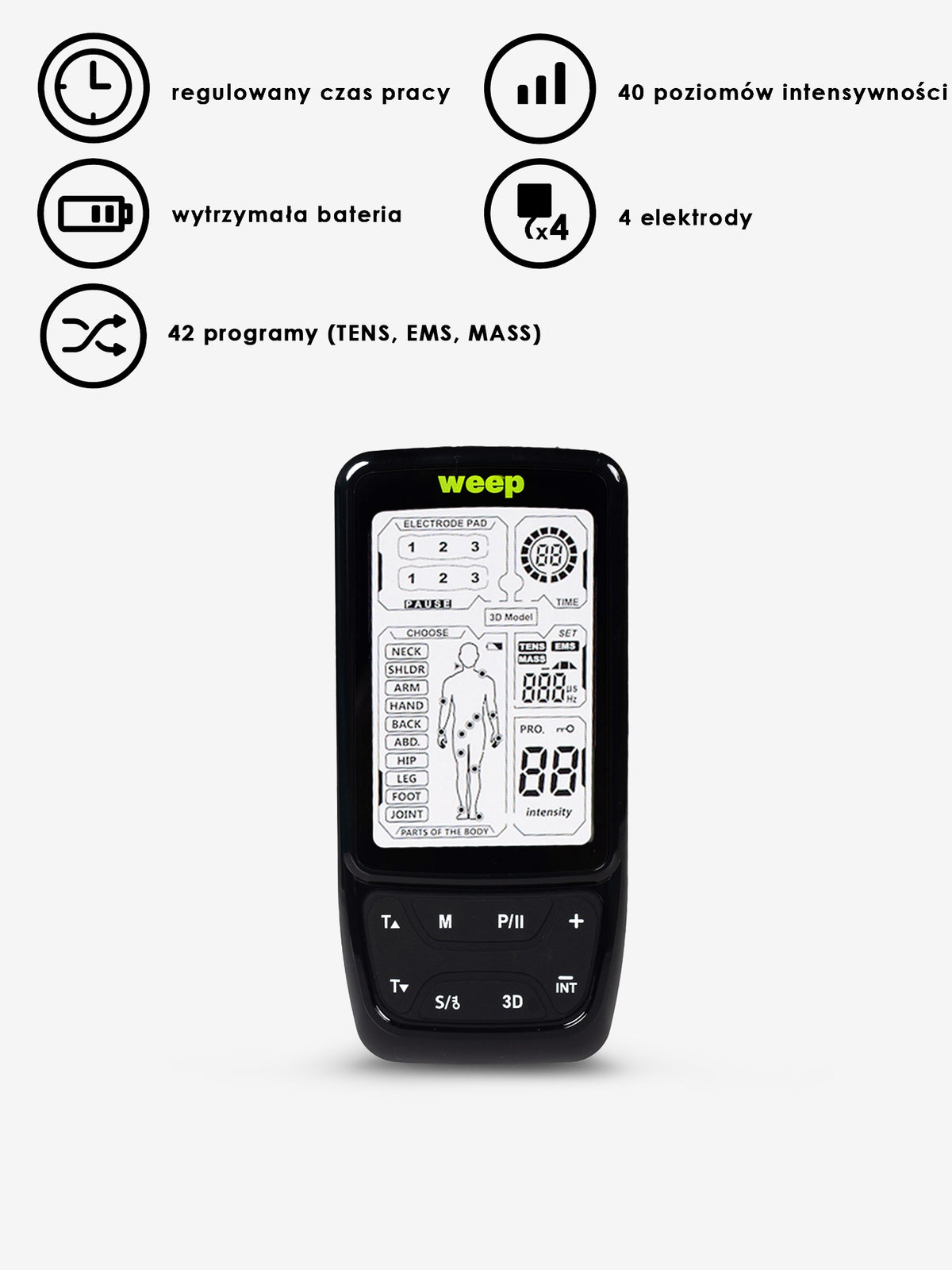 Muscle and Nerve Electrostimulator TENS EMS Leg Back Pain Relief Massager Packaging status original
