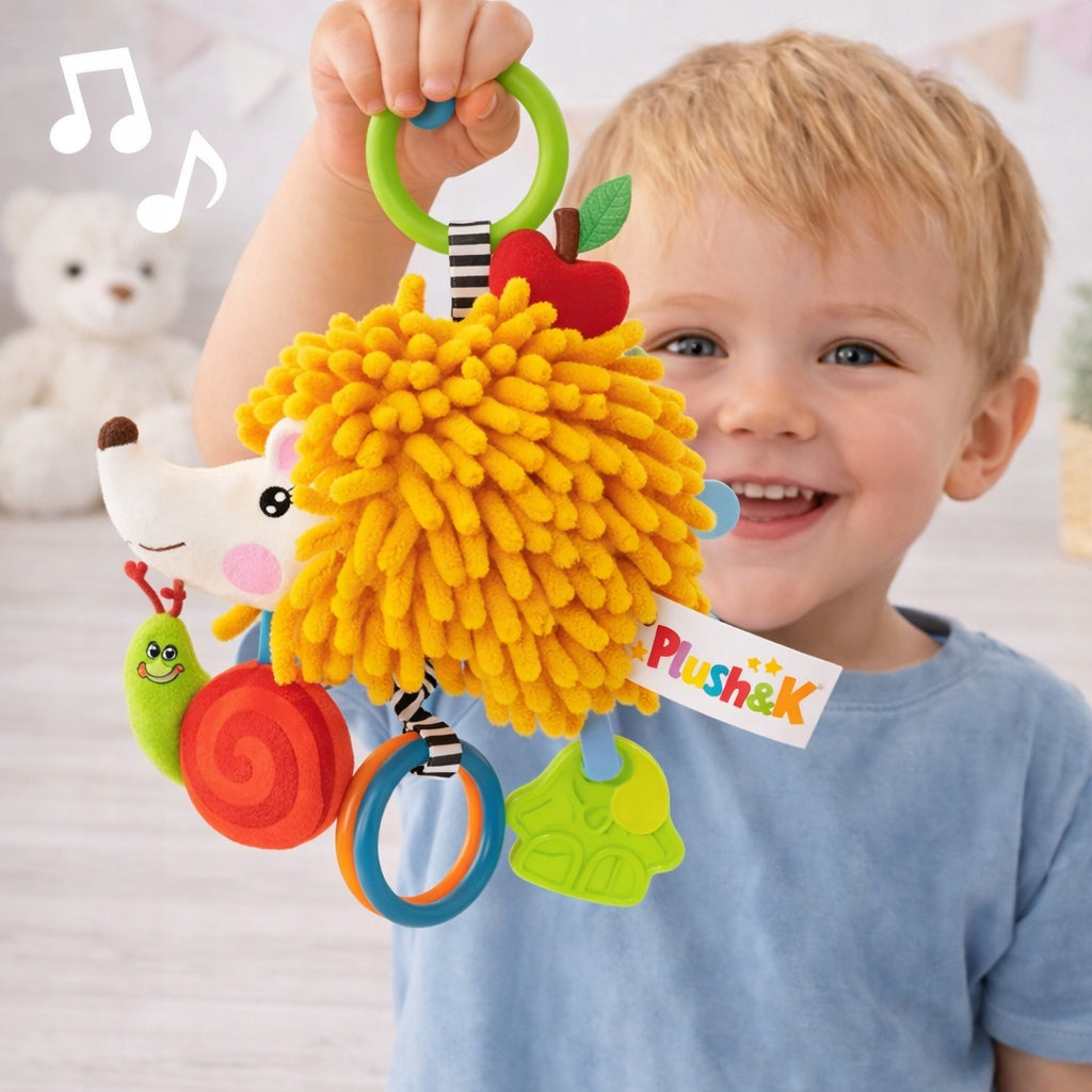 Music Box Sensory Hedgehog Plush Toy for Babies 0+ Packaging status original