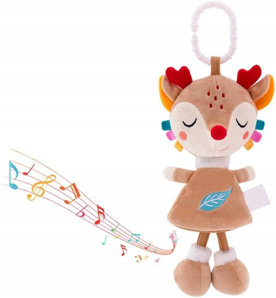 Music Box on String Sensory Toy for Stroller Baby Beds 0+