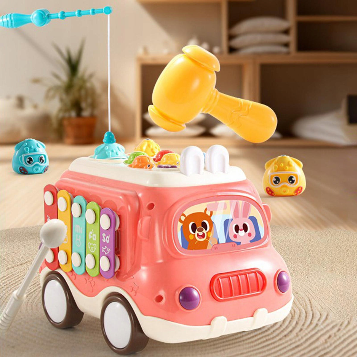 Music Bus Interactive 6in1 Educational Toy Piano for Kids Brand no brand