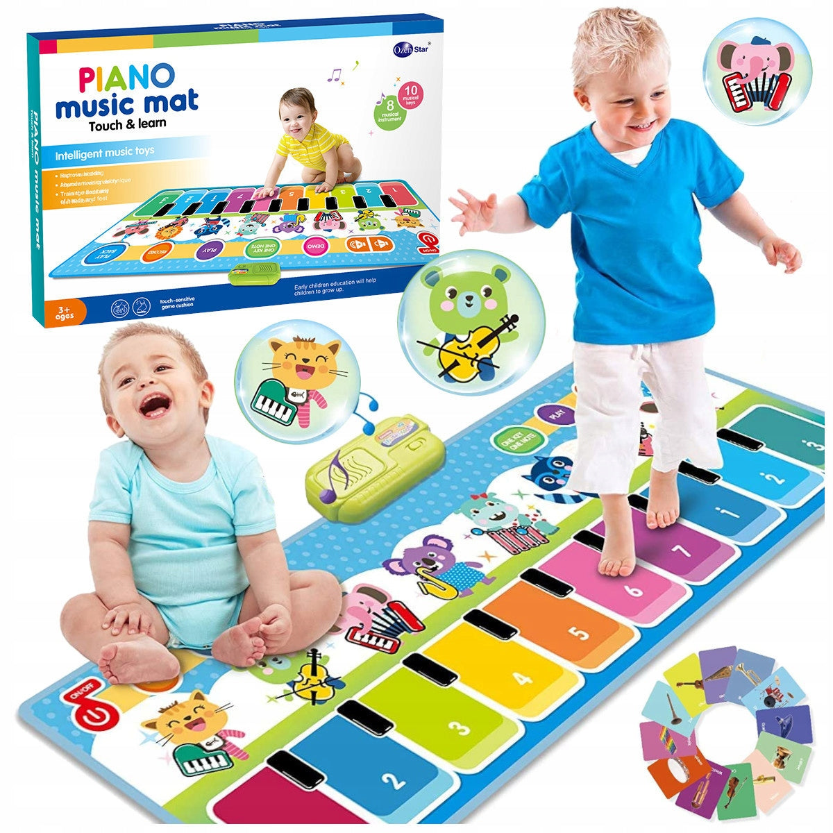 Music mat for dancing, interactive dance game for kids Kid's age 3+ years