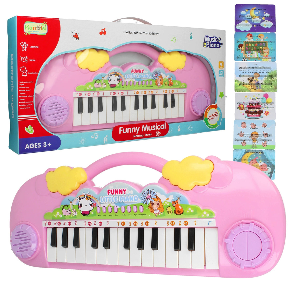 Music piano interactive organ for children 25 keys LED keyboard