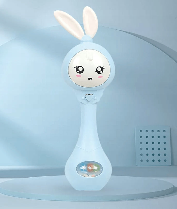 Musical rattle toy, educational "Blue Bunny"