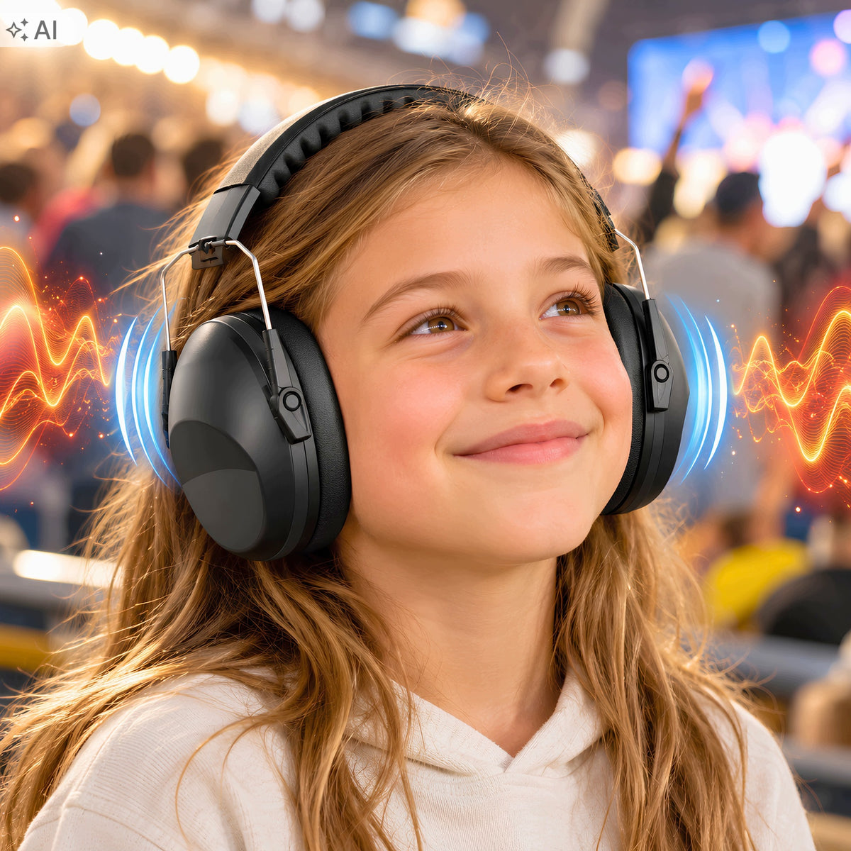 Mute Headphones for Children with Autism Auditory Hypersensitivity Black Packaging status original