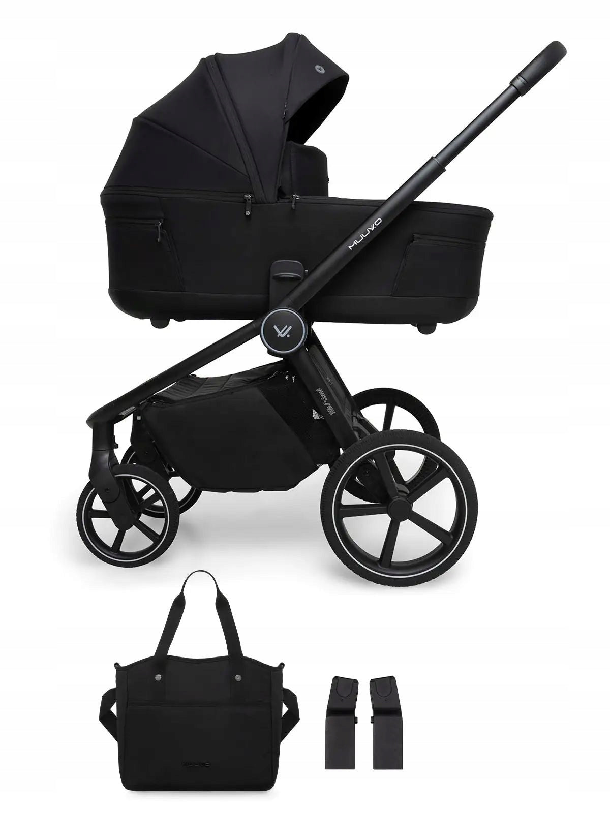 Muuvo Five – 2-in-1 multifunction trolley – Classic Black + Adapter FREEBIE