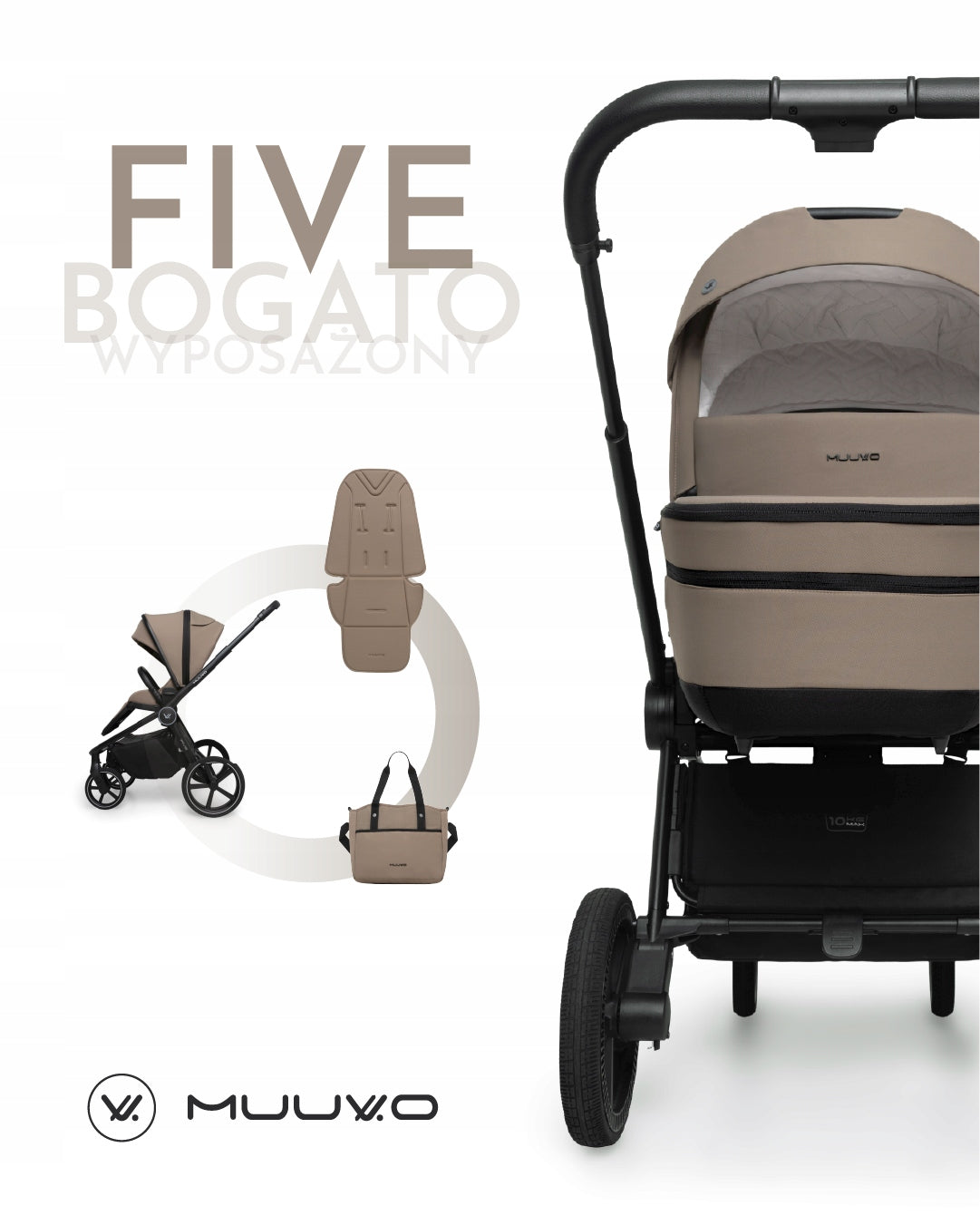 Muuvo Five - multi-purpose trolley, set of 2in1 | Mokka Brand Muuvo