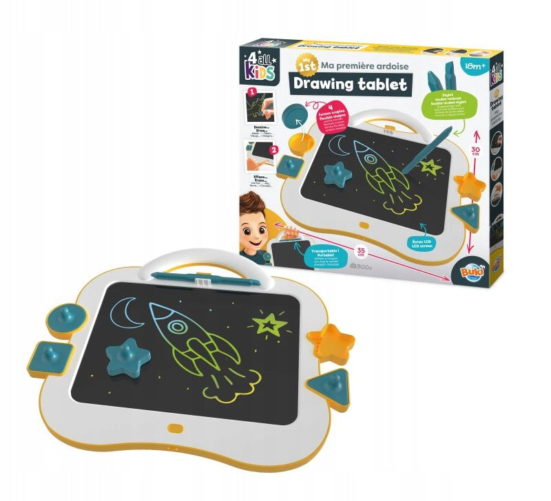 My first drawing tablet with stylus and Buki stamps Brand Buki France
