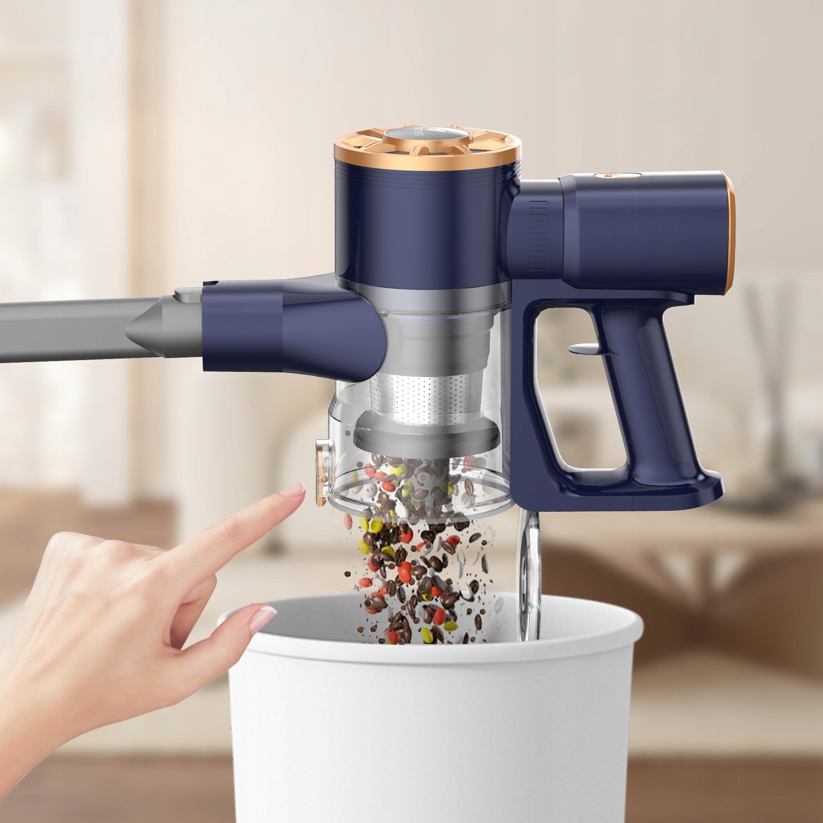N9 Cordless vacuum cleaner Powerful 350W 50000Pa 55mins HEPA × 3 Model N9