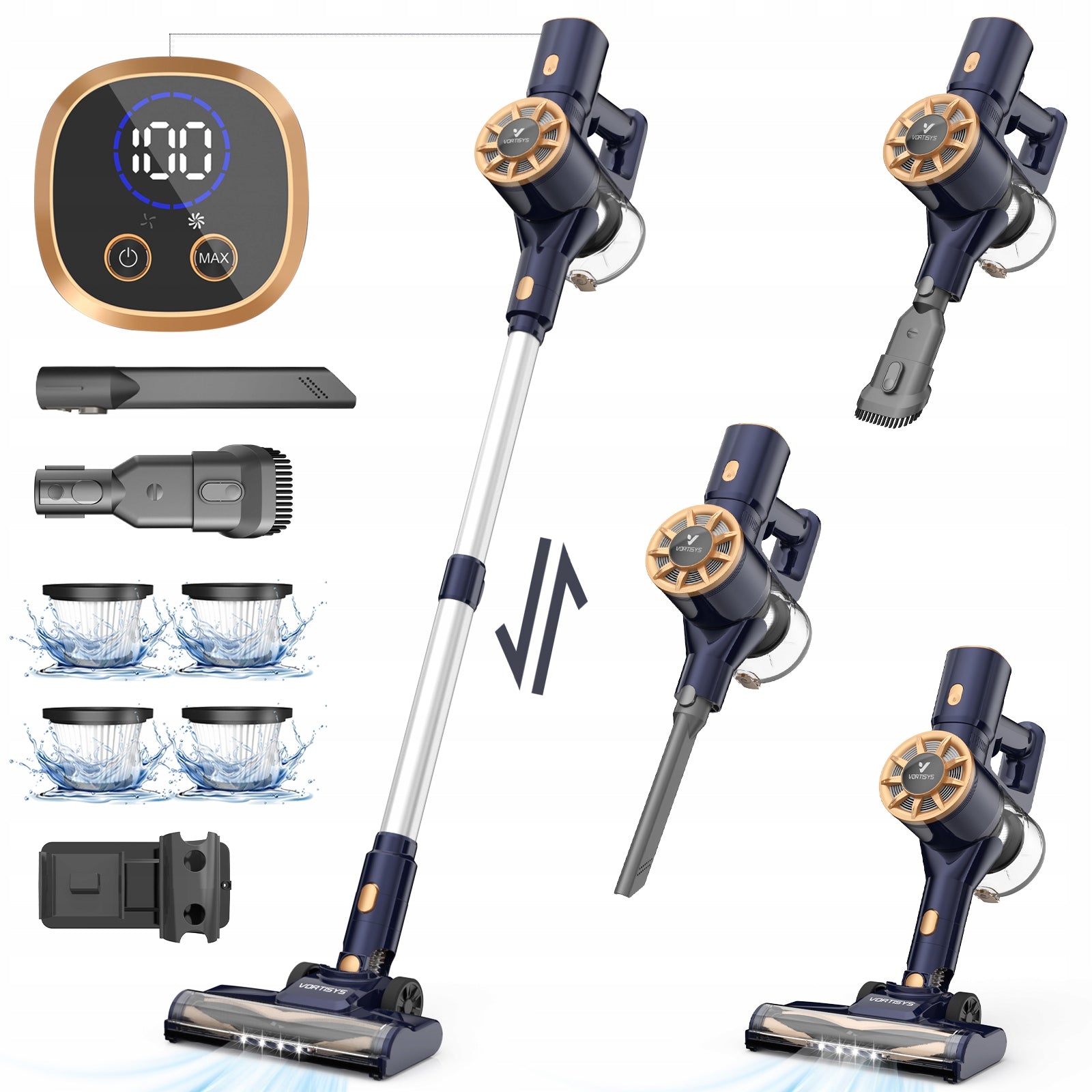 N9 Cordless vacuum cleaner Powerful 350W 50000Pa 55mins HEPA × 3