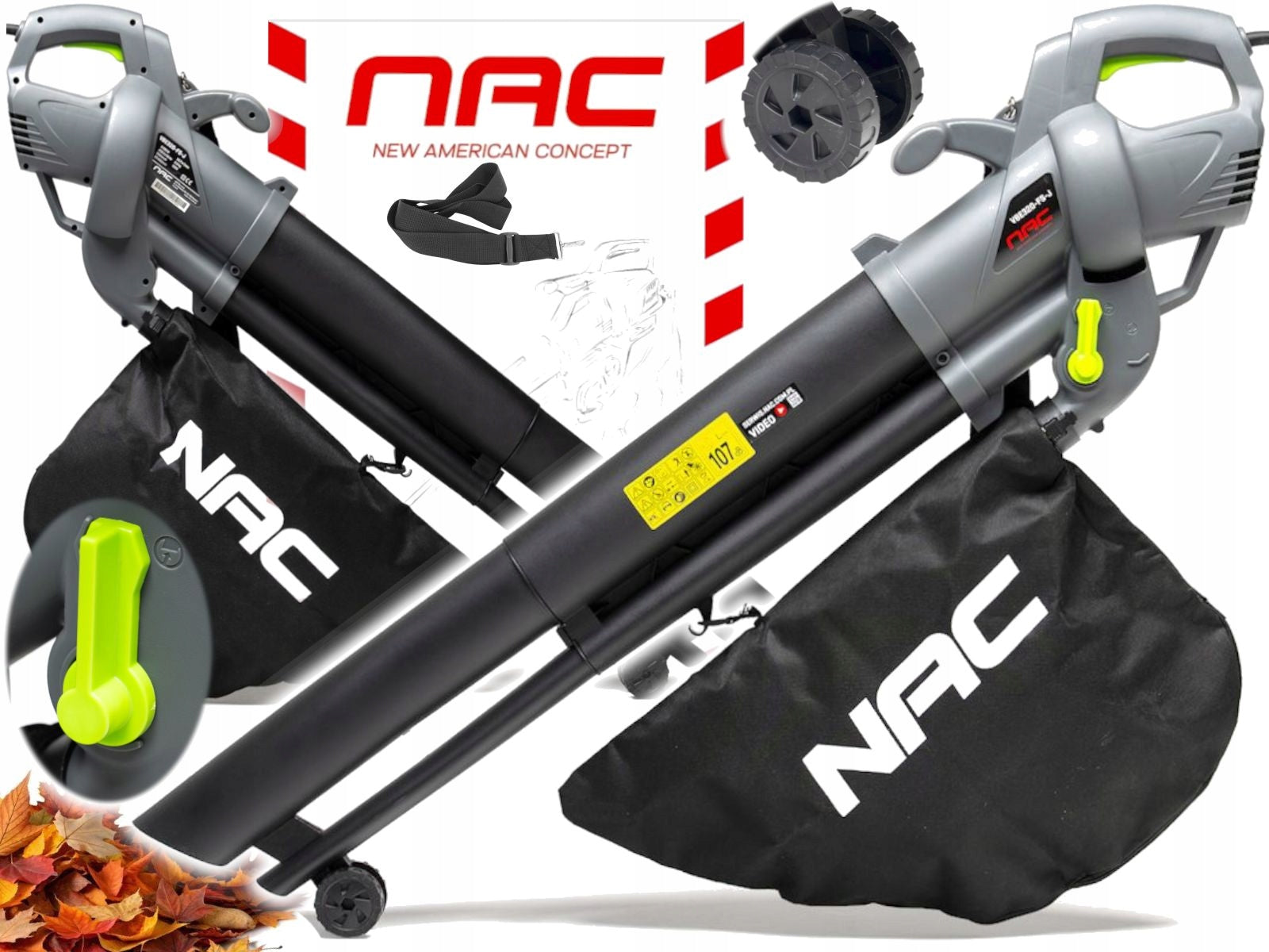 NAC GARDEN VACUUM CLEANER Electric Leaf BLOWER VBE320-FS-J 3200W