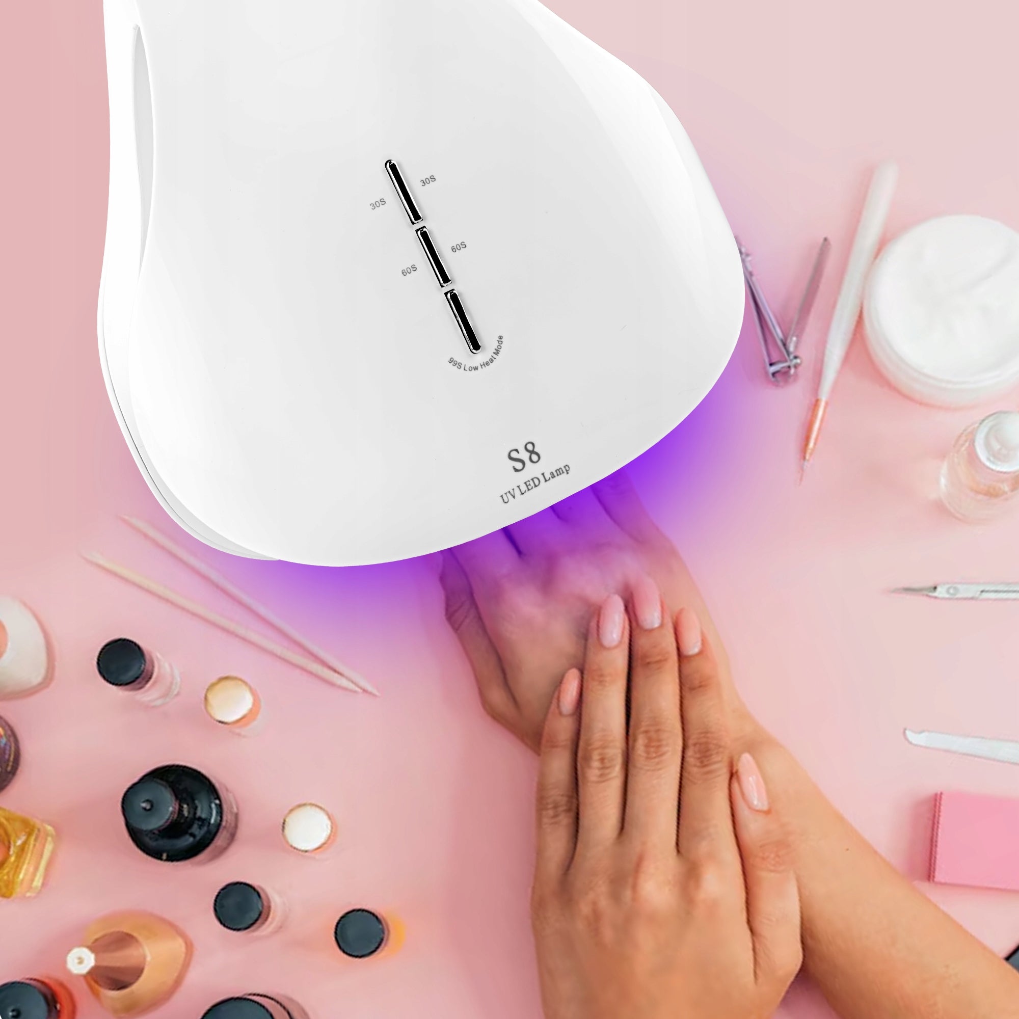NAIL LAMP 48W LED UV STRONG FOR HYBRID GEL HYBRID MANICURE WHITE Brand Led