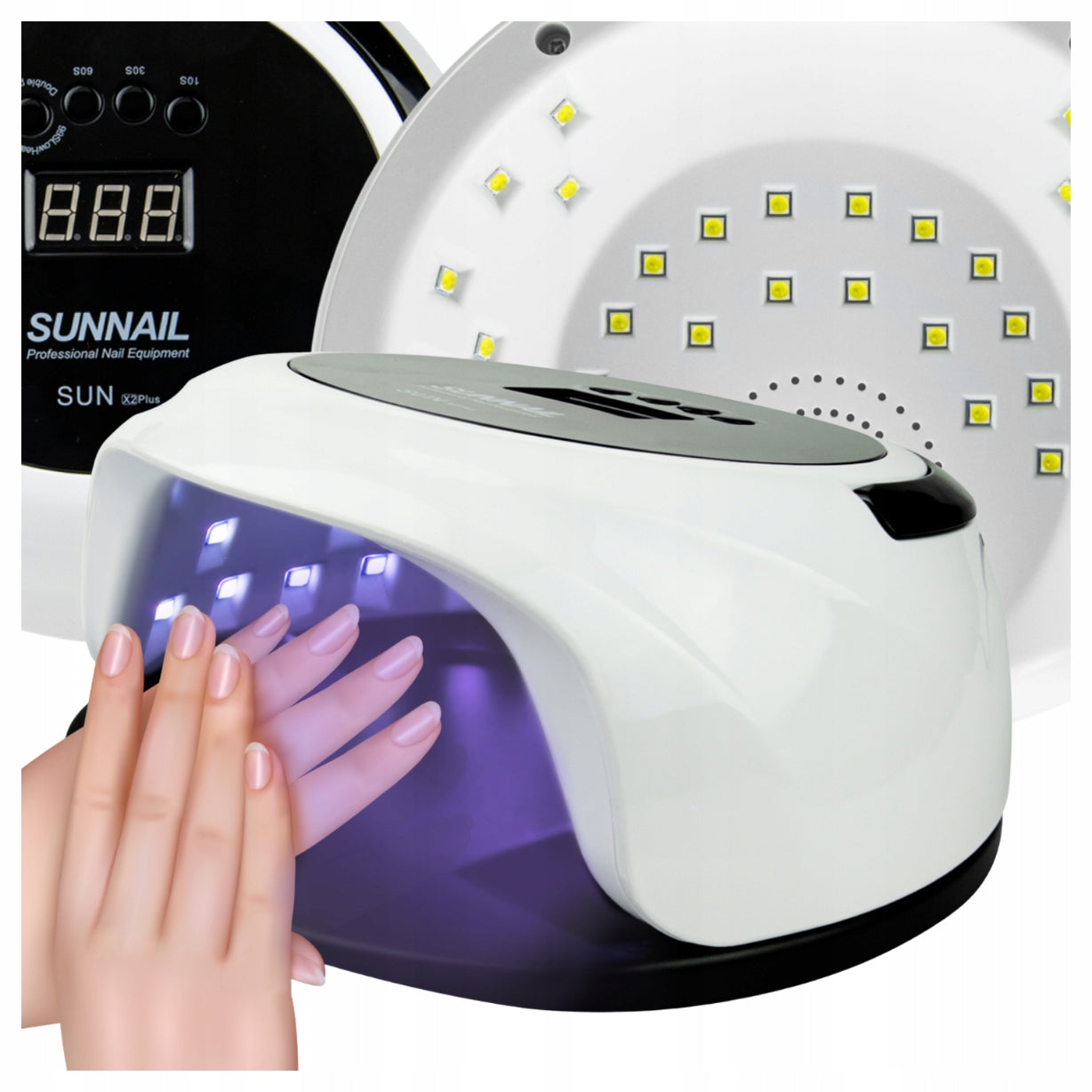 NAIL LAMP DUAL UV LED STRONG FOR HYBRID GEL HYBRID 75W LCD TIMER
