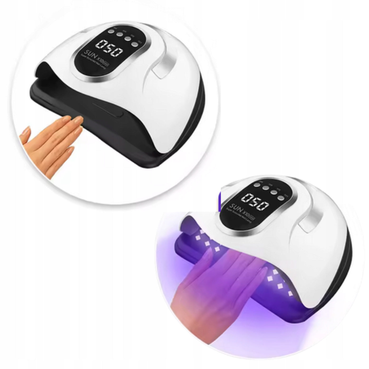 NAIL LAMP HYBRID GEL UV LED strong with handle for manicure SUN x10 EAN (GTIN) 6214174007480