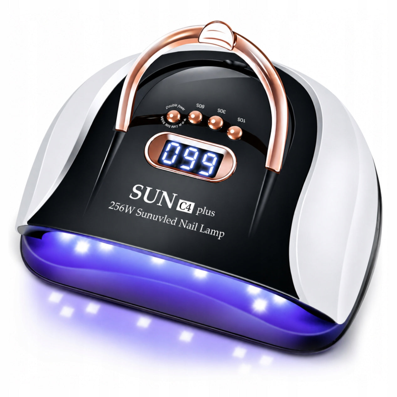 NAIL LAMP STRONG 256W UV LED LOW HEAT MODE FOR HYBRID GELS C4