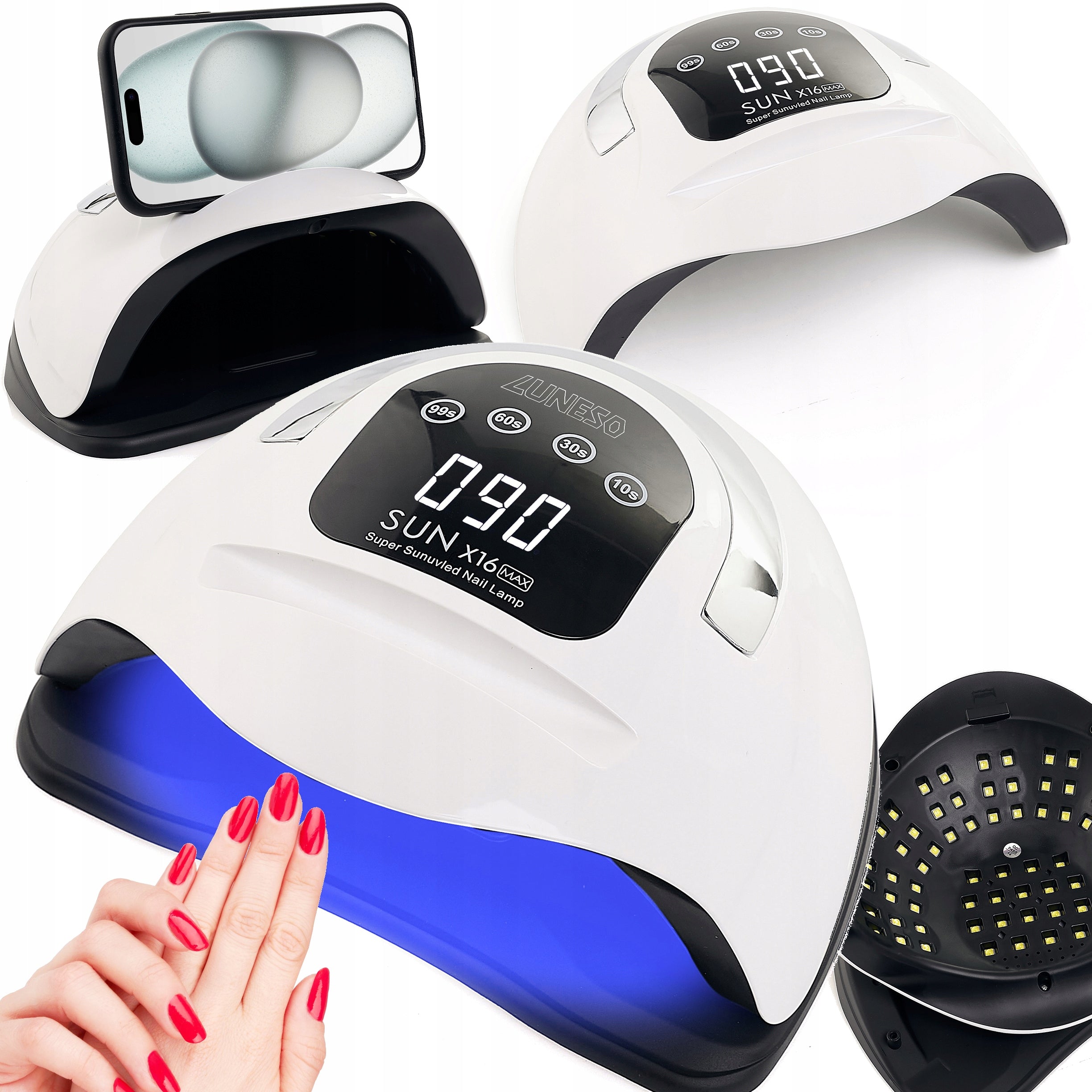 NAIL LAMP hybrid UV gels SUN X16 LCD DUAL LED 320W latest model