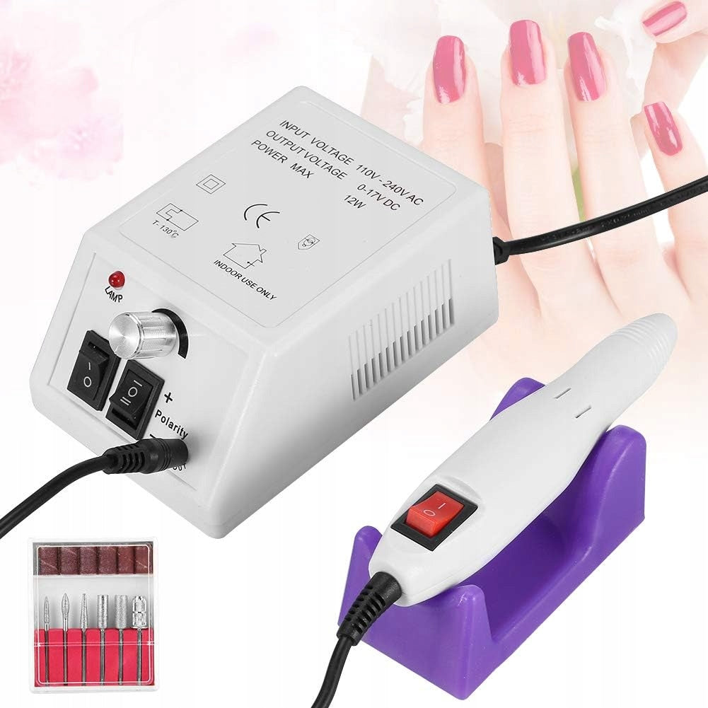 NAIL MILLING MACHINE MANICURE PEDICURE 15W PROFESSIONAL STRONG + SET XXL Packaging status original
