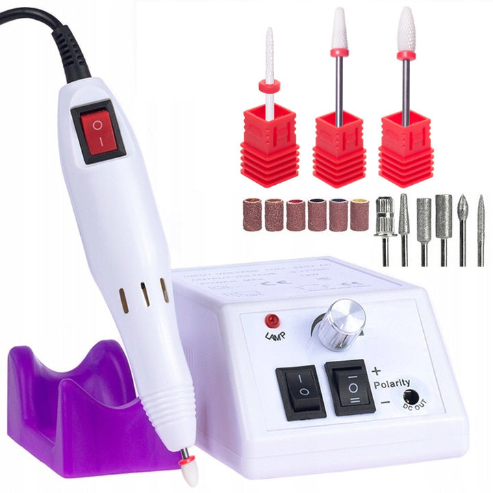 NAIL MILLING MACHINE MANICURE PEDICURE + 3x CERAMIC CUTTER