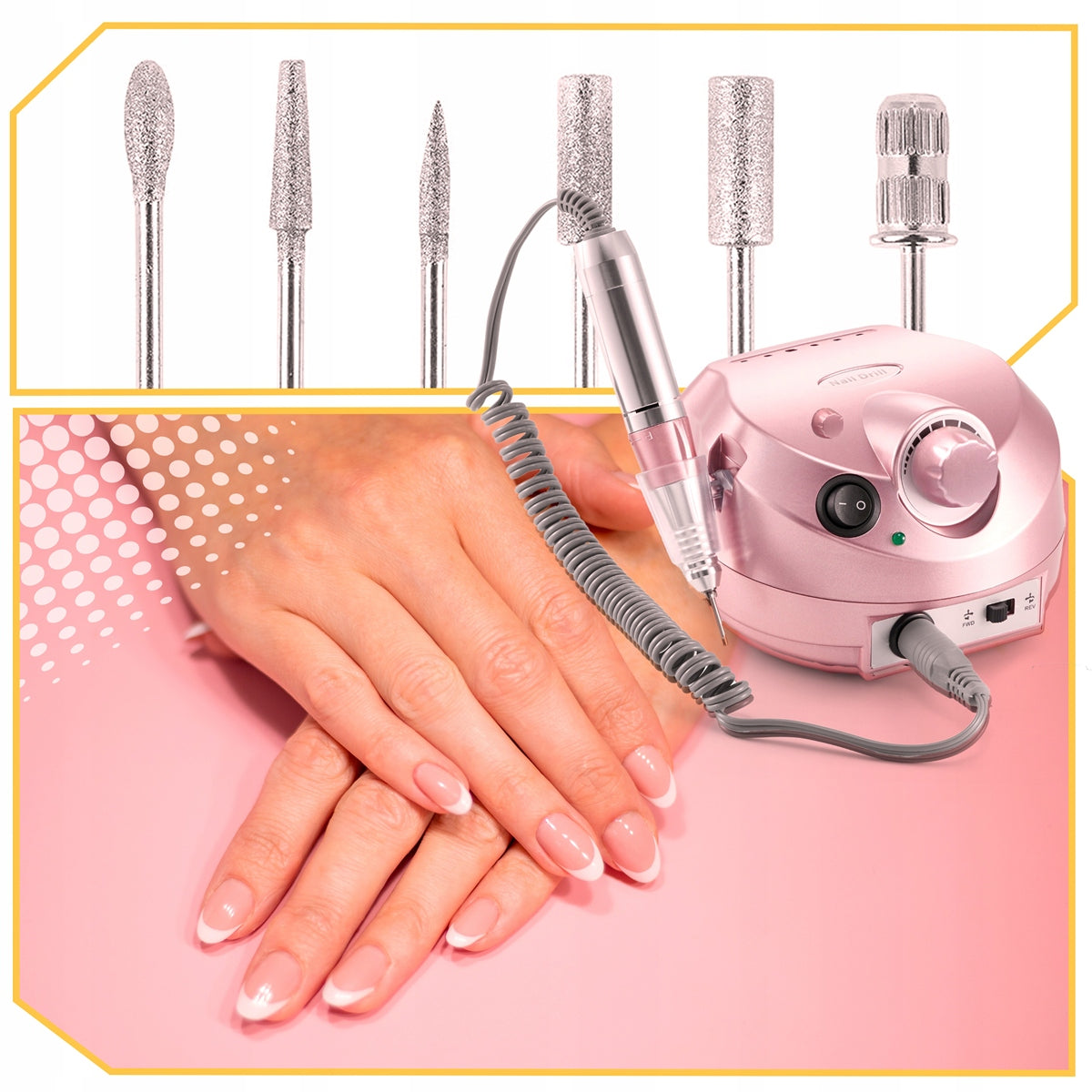 NAIL MILLING MACHINE MANICURE PEDICURE 65W PROFESSIONAL STRONG Medical device no