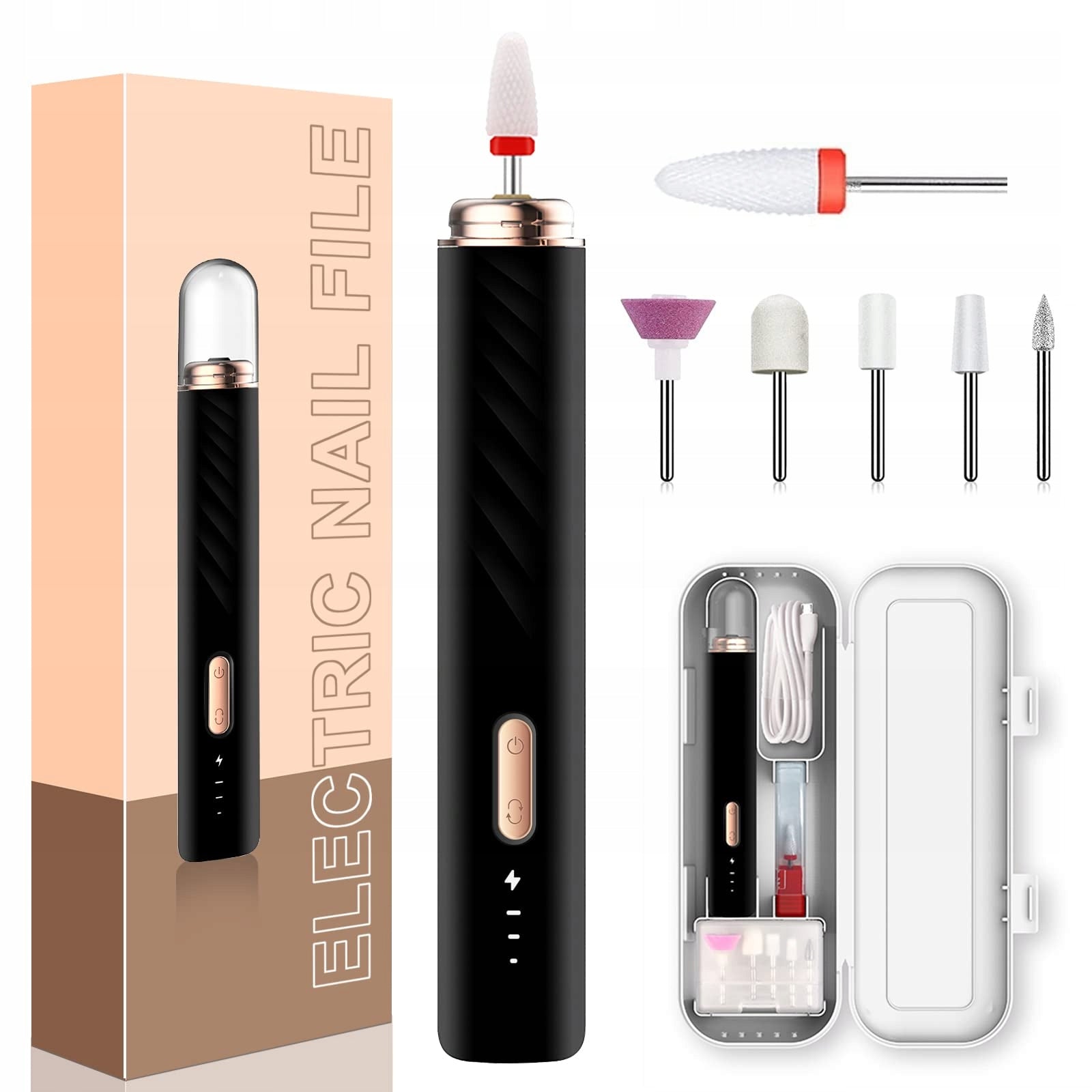 NAIL MILLING MACHINE MANICURE PEDICURE PROFESSIONAL WIRELESS SET