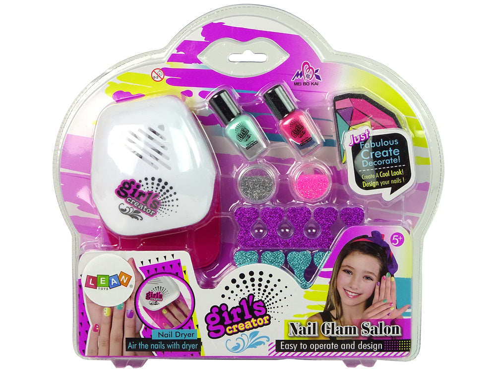 NAIL PAINTING SET SPA LAMP DRYER VARNISHES GLITTER FOR GIFT Manufacturer code 10499