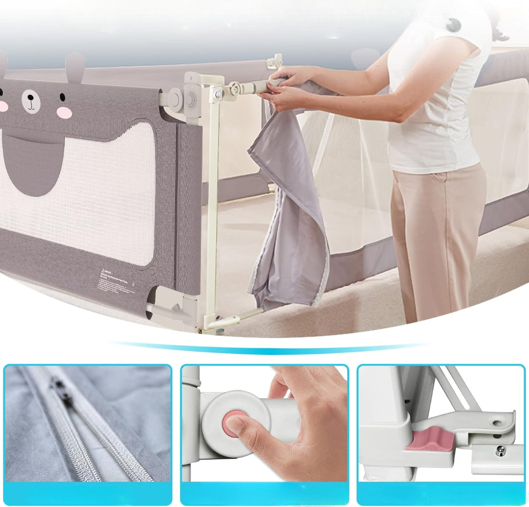 NAIZY BED SAFETY BARRIER 200 CM ADJUSTABLE FOR INFANT CHILDREN Packaging status original